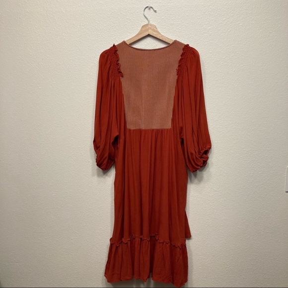 Boho Peasant High low Ruffle midi dress - Picture 11 of 16